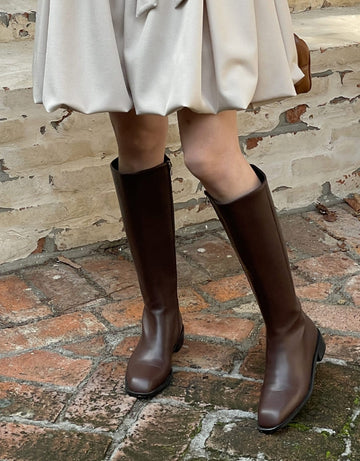 Ailo Leather Long Boots (3.5cm)